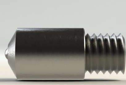 Pino rosqueado em aço inox para solda e fixação da cerâmica